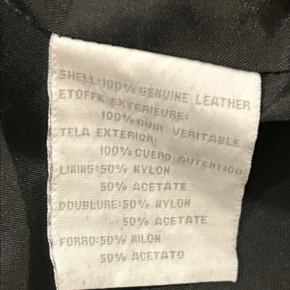 Liz Claiborne Black Soft Leather Zip Up Jacket Women’s. Size Large Petite - Picture 5 of 5